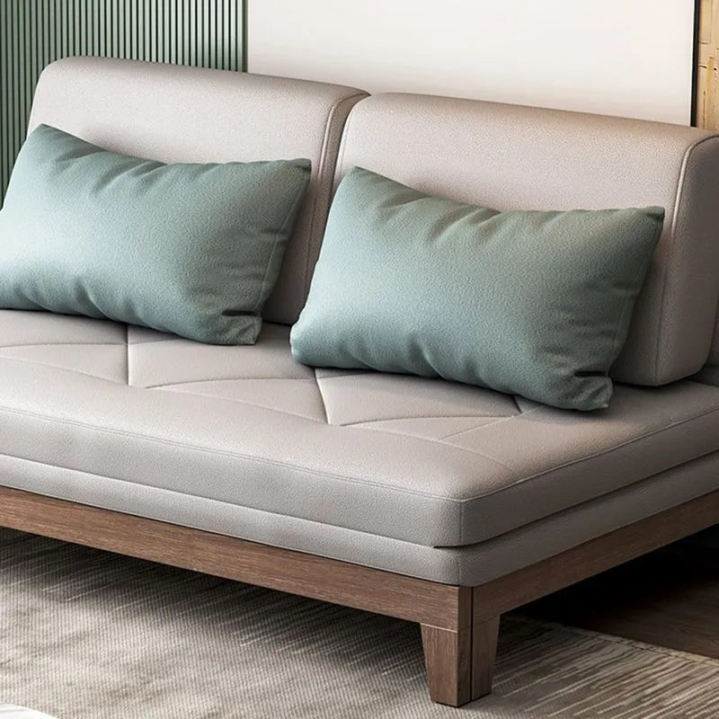 Divano letto moderno convertibile senza braccioli ecopelle antimacchia Clearhalo