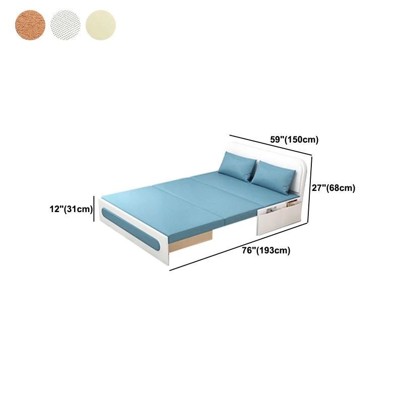 Divano letto moderno convertibile senza braccioli ecopelle Clearhalo