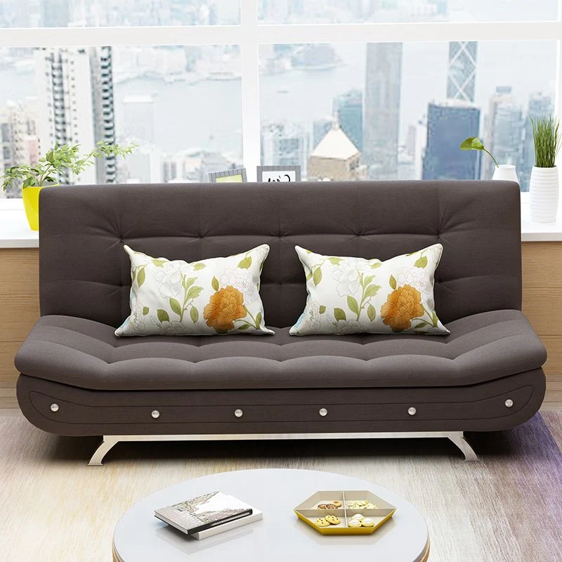 Divano letto moderno convertibile senza braccioli con schienale biscotto misto cotone Clearhalo