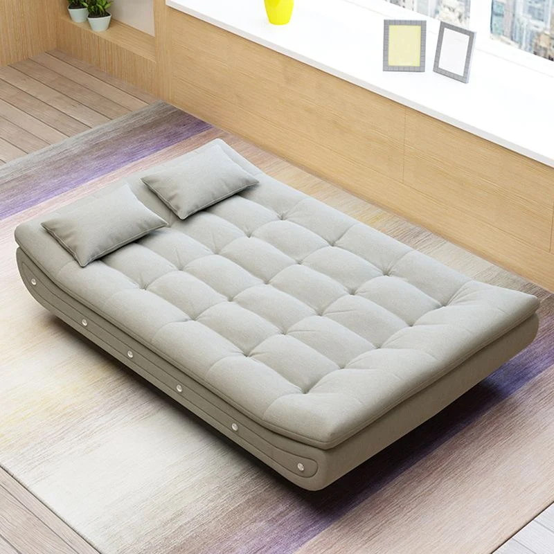 Divano letto moderno convertibile senza braccioli con schienale biscotto misto cotone Clearhalo