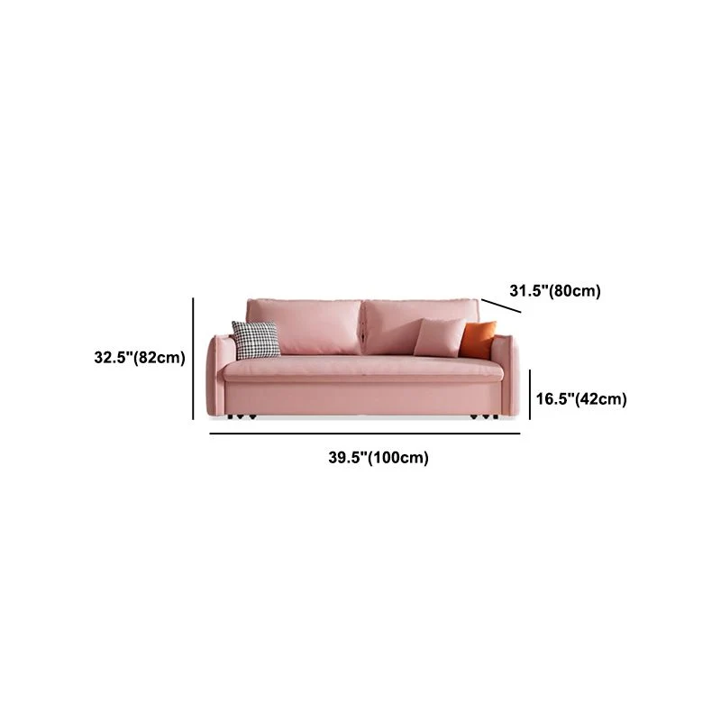 Divano letto moderno ecopelle antimacchia con 2 cuscini Clearhalo