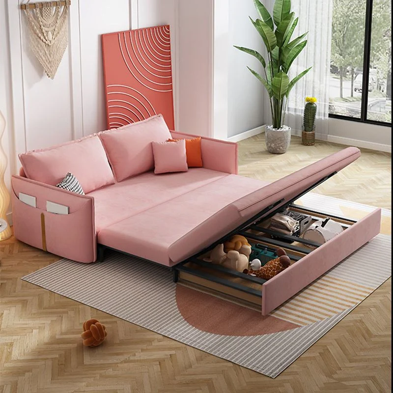 Divano letto moderno ecopelle antimacchia con 2 cuscini Clearhalo