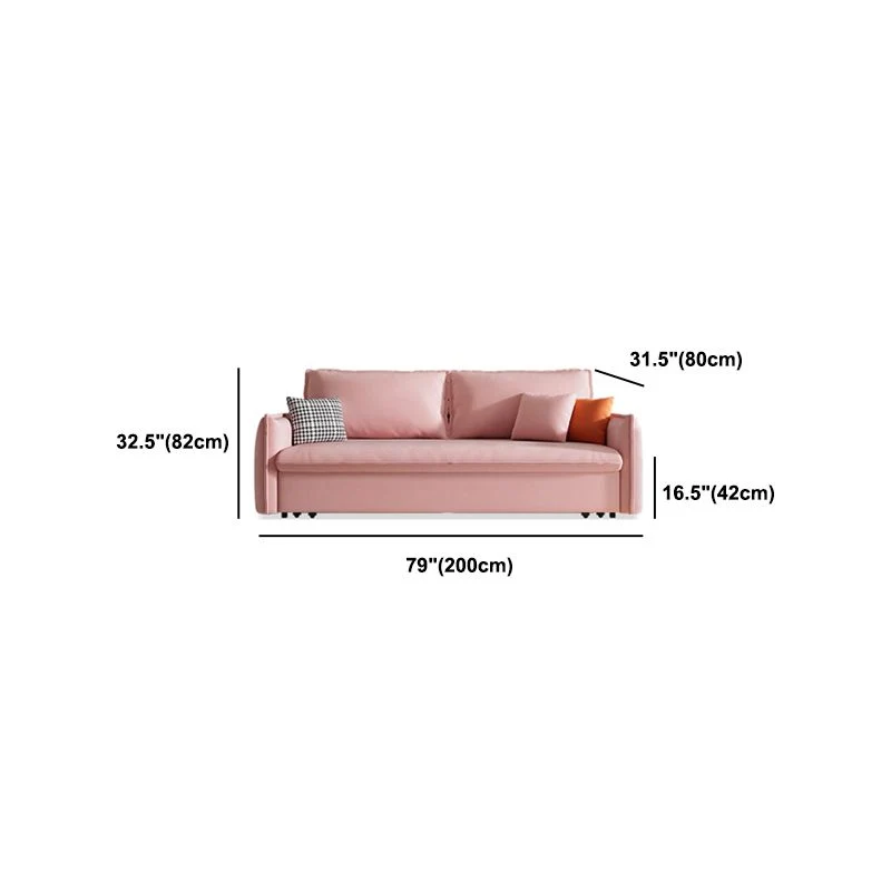 Divano letto moderno ecopelle antimacchia con 2 cuscini Clearhalo