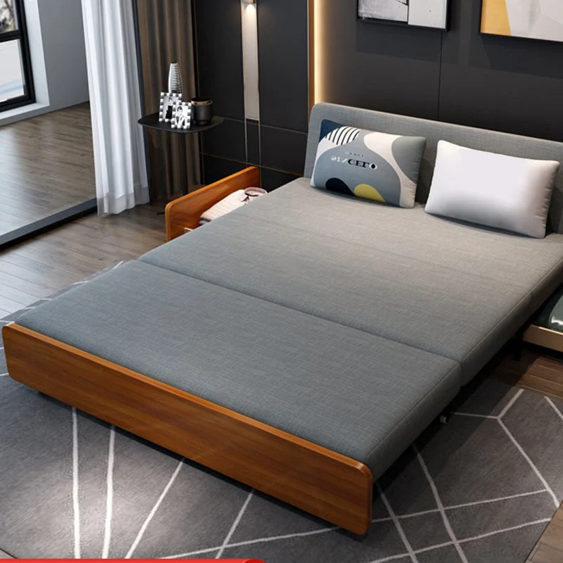 Divano letto moderno lavabile lino senza braccioli Divano standard per soggiorno Clearhalo