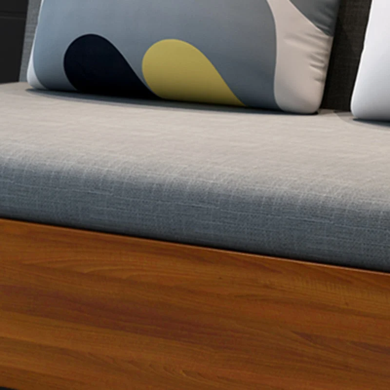 Divano letto moderno lavabile lino senza braccioli Divano standard per soggiorno Clearhalo