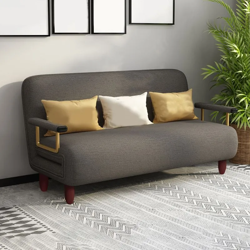 Divano letto moderno lino con schienale per appartamento e camera bonus Clearhalo
