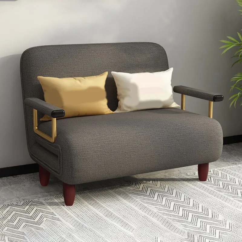 Divano letto moderno lino con schienale per appartamento e camera bonus Clearhalo