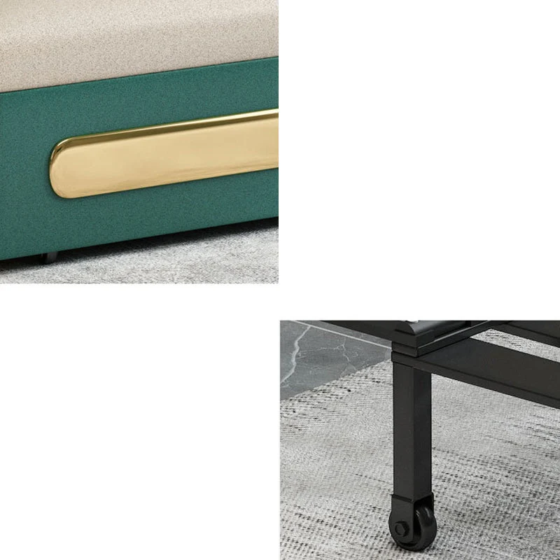 Divano letto senza braccioli ecopelle da 90 cm stile moderno per appartamento Clearhalo