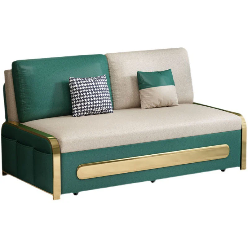 Divano letto senza braccioli ecopelle da 90 cm stile moderno per appartamento Clearhalo