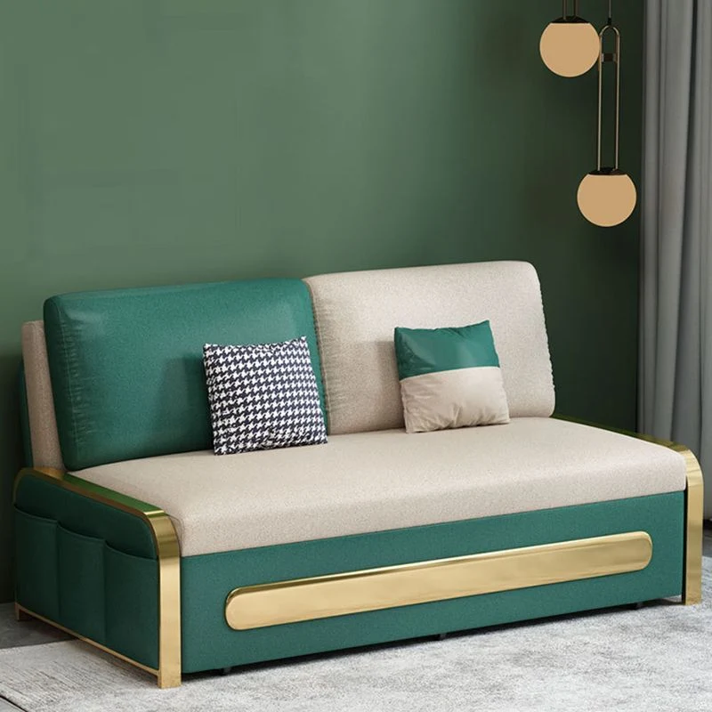 Divano letto senza braccioli ecopelle da 90 cm stile moderno per appartamento Clearhalo
