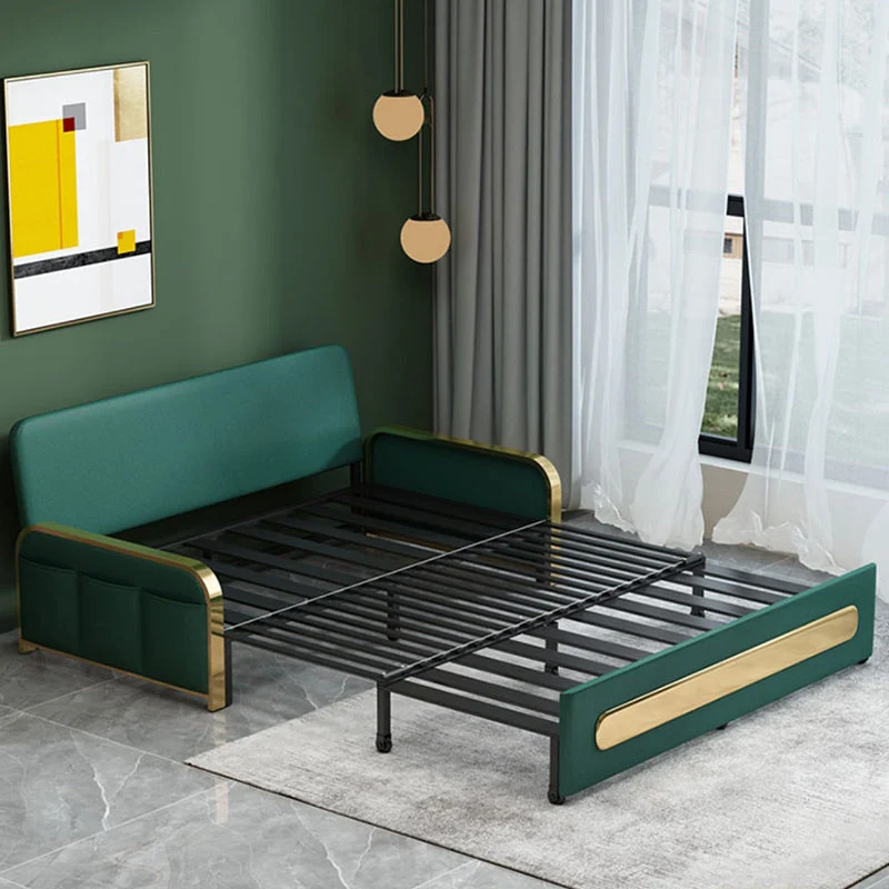Divano letto senza braccioli ecopelle da 90 cm stile moderno per appartamento Clearhalo