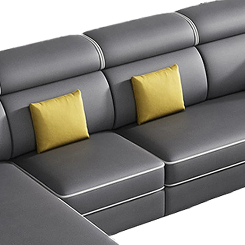 Divano letto stile moderno con struttura legno massello beige/grigio/blu con divano portaoggetti tascabile Clearhalo