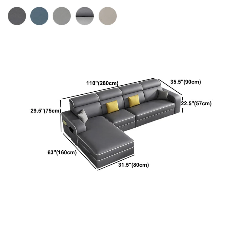 Divano letto stile moderno con struttura legno massello beige/grigio/blu con divano portaoggetti tascabile Clearhalo