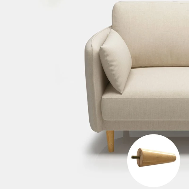 Divano lino con braccioli quadrati standard contemporaneo per soggiorno, appartamento Clearhalo