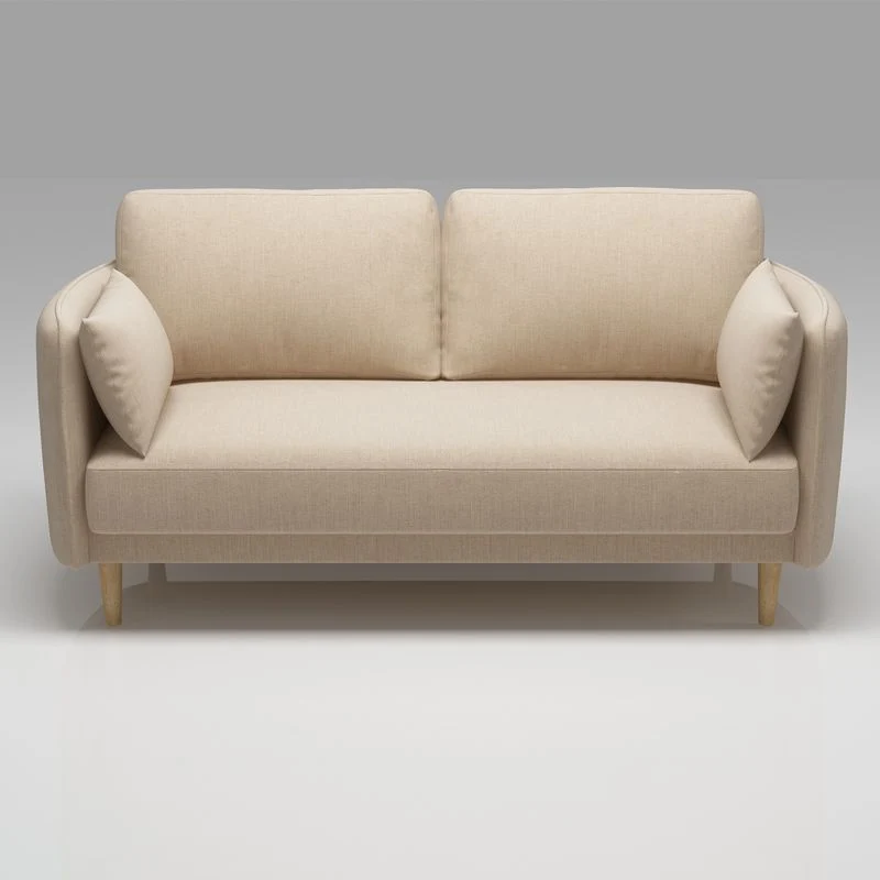 Divano lino con braccioli quadrati standard contemporaneo per soggiorno, appartamento Clearhalo