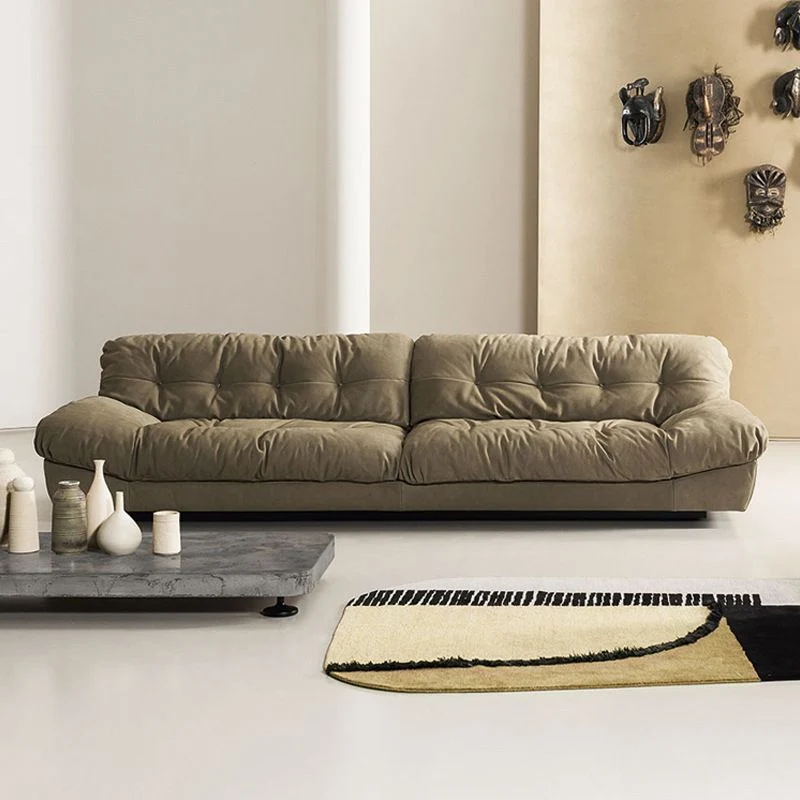 Divano modernista pelle scamosciata 3/4 posti Divano senza braccioli alto 30,7 pollici verde Clearhalo