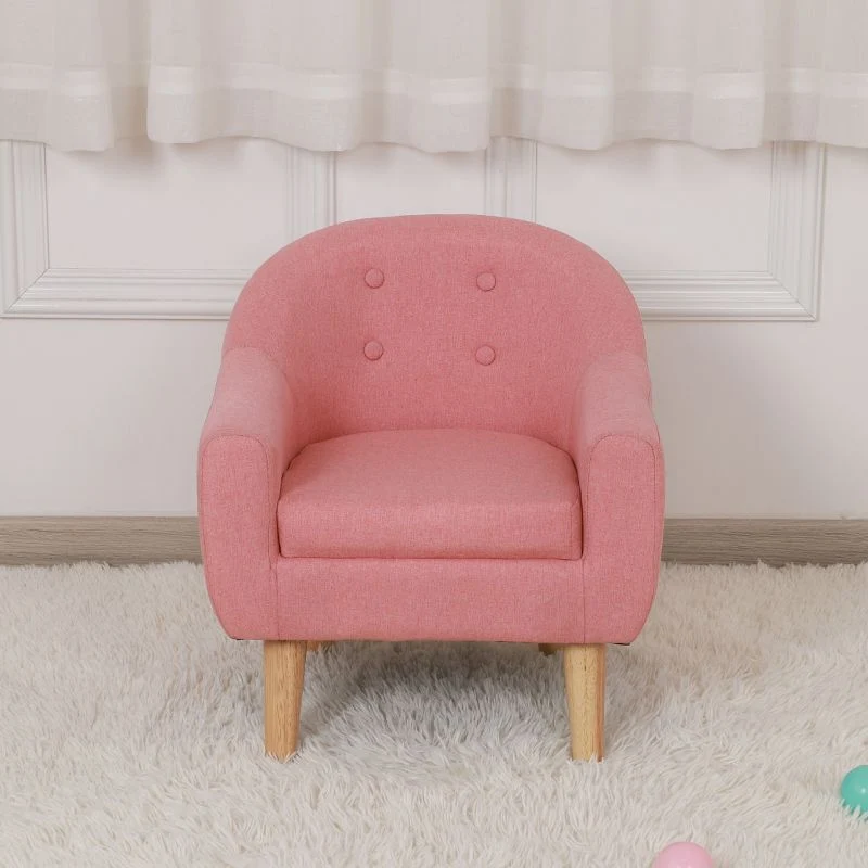 Divano moderno capitonnè con schienale diviso misto cotone per bambini Clearhalo