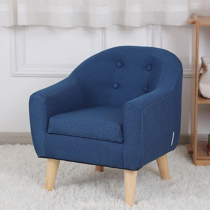 Divano moderno capitonnè con schienale diviso misto cotone per bambini Clearhalo
