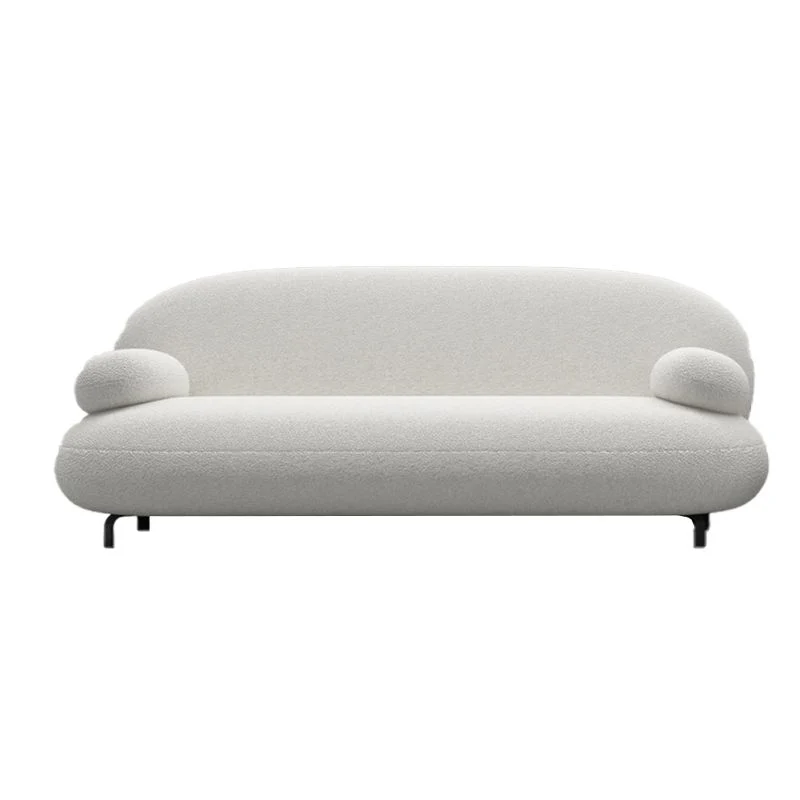 Divano moderno con braccioli con cuscino lana bianca da 27,5" per soggiorno Clearhalo