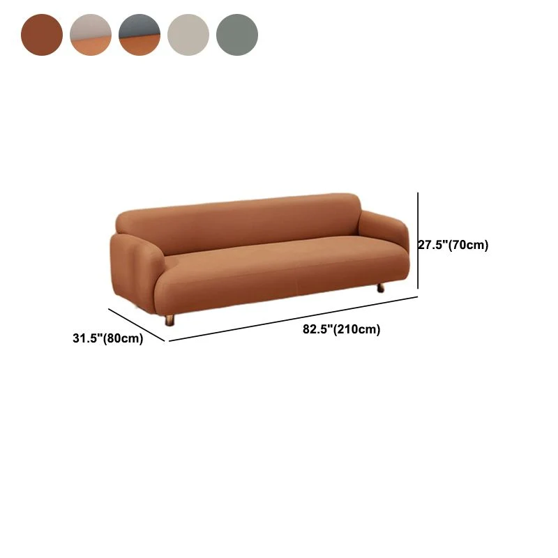 Divano moderno con braccioli ad incasso ecopelle da 27,5" per soggiorno Clearhalo