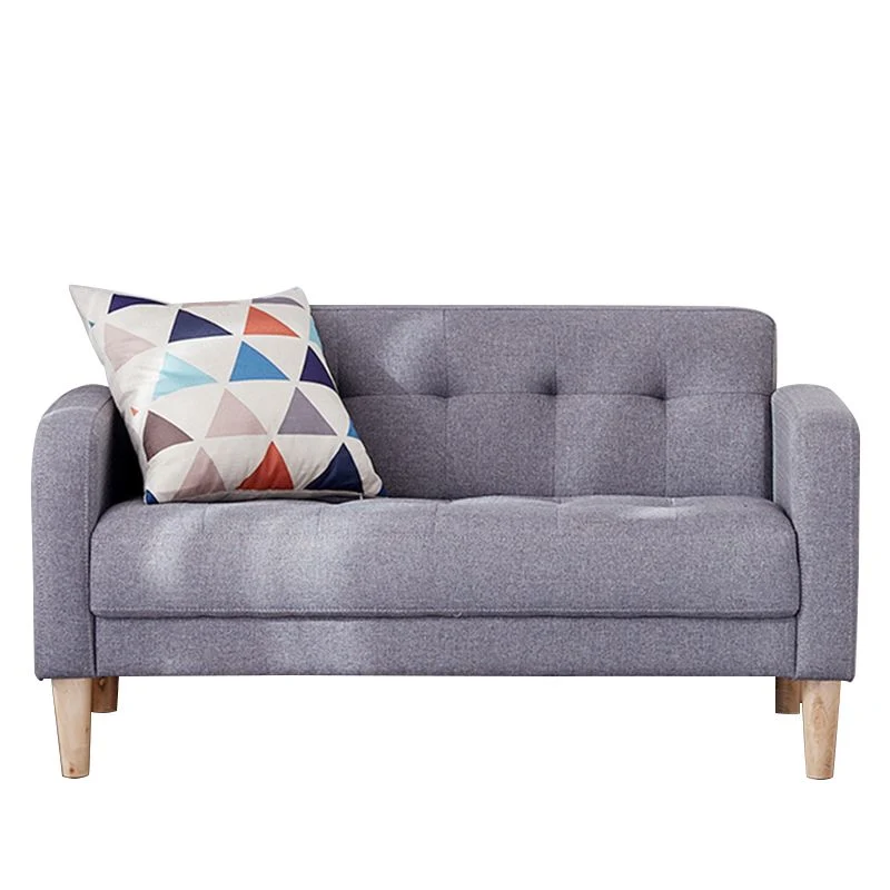 Divano moderno da 65" con braccioli quadrati capitonné misto cotone, soggiorno Clearhalo