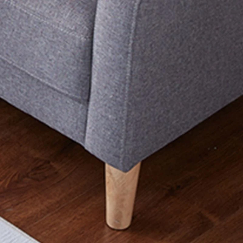 Divano moderno da 65" con braccioli quadrati capitonné misto cotone, soggiorno Clearhalo
