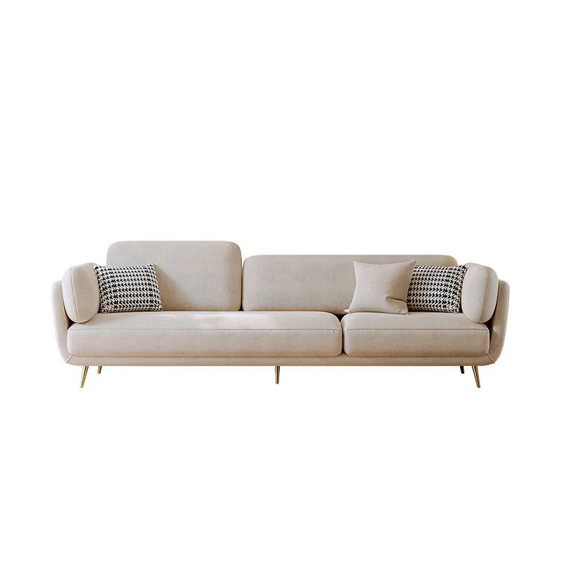 Divano moderno con braccioli quadrati Divano standard velluto Clearhalo
