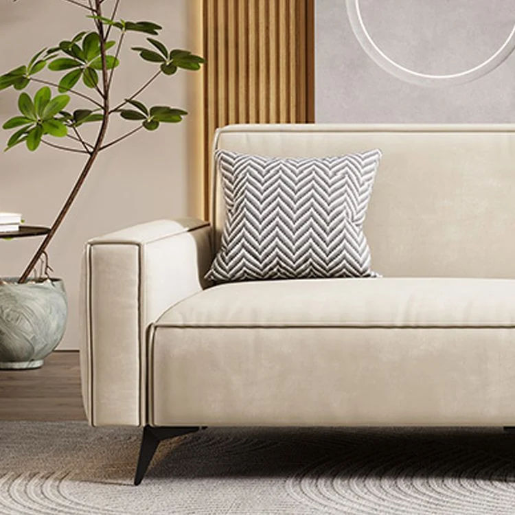 Divano moderno con braccioli quadrati ecopelle da 80 cm per soggiorno Clearhalo
