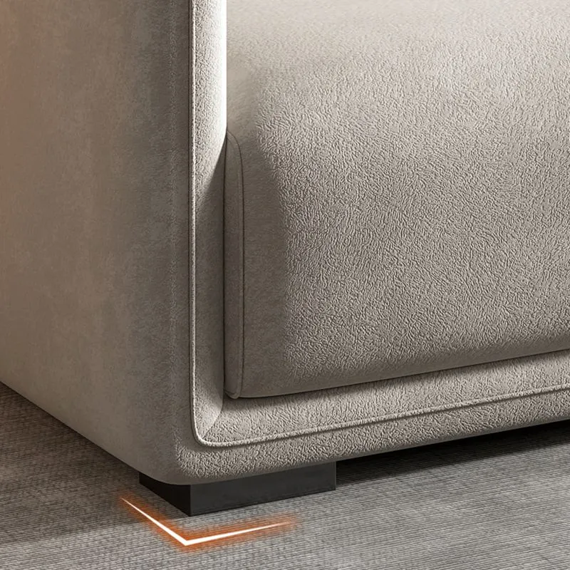 Divano moderno con braccioli quadrati ecopelle 3 posti da 29,5" per soggiorno Clearhalo