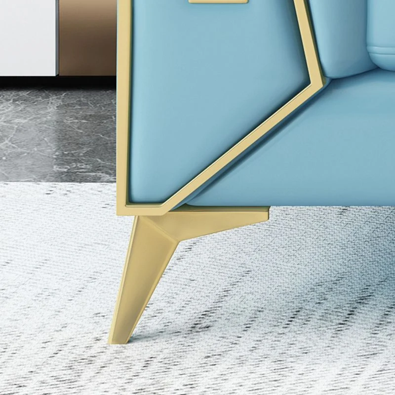Divano moderno con braccioli da smoking capitonnè ecopelle da 30,7" per soggiorno Clearhalo