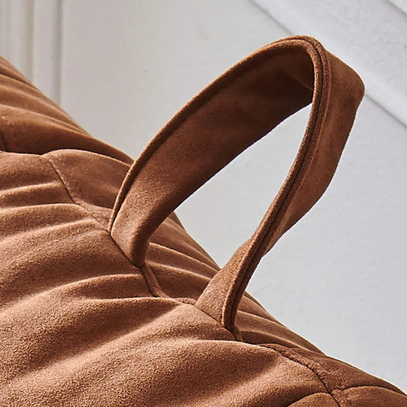 Divano moderno con braccioli svasati curvi microsuede da 27,55 pollici di larghezza per soggiorno Clearhalo