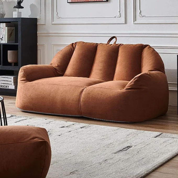 Divano moderno con braccioli svasati curvi microsuede da 27,55 pollici di larghezza per soggiorno Clearhalo
