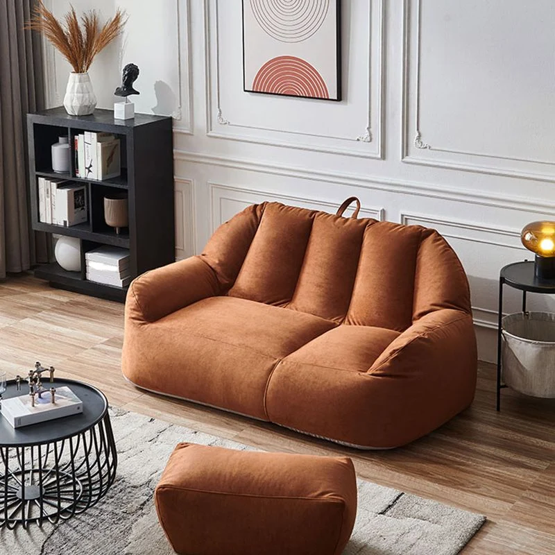 Divano moderno con braccioli svasati curvi microsuede da 27,55 pollici di larghezza per soggiorno Clearhalo