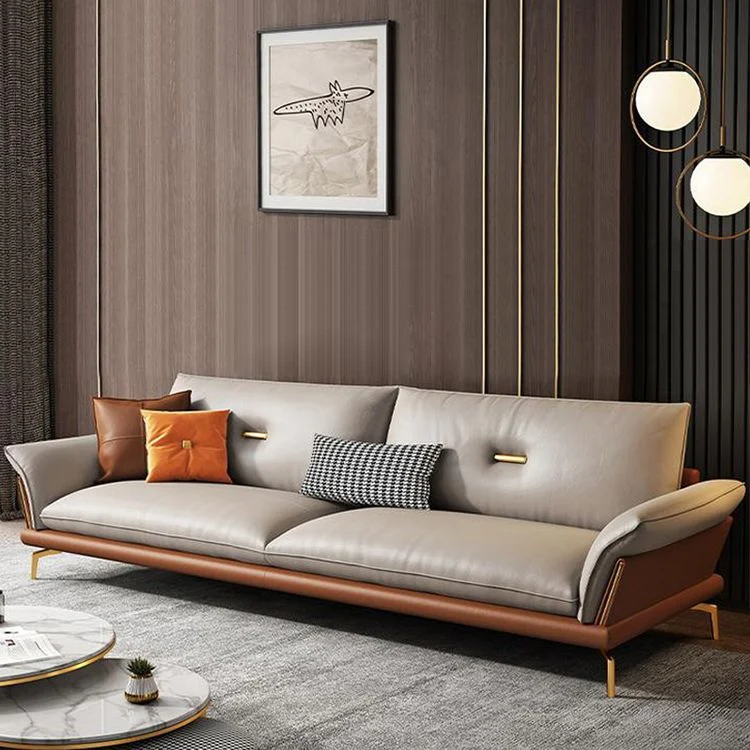 Divano moderno con cuscini 37,40" P x 34,64" H Divano con bracciolo svasato per soggiorno Clearhalo