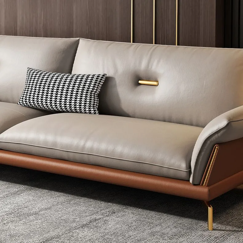 Divano moderno con cuscini 37,40" P x 34,64" H Divano con bracciolo svasato per soggiorno Clearhalo