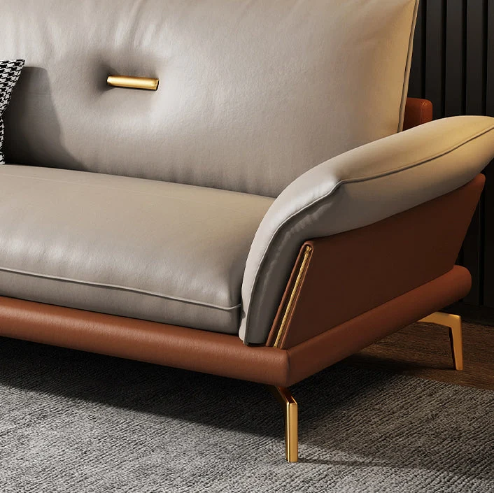 Divano moderno con cuscini 37,40" P x 34,64" H Divano con bracciolo svasato per soggiorno Clearhalo
