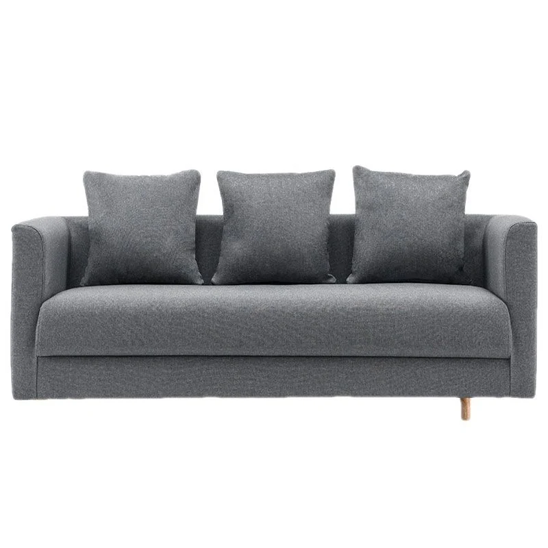 Divano moderno con 3 cuscini Divano fisso standard con bracciolo quadrato Clearhalo