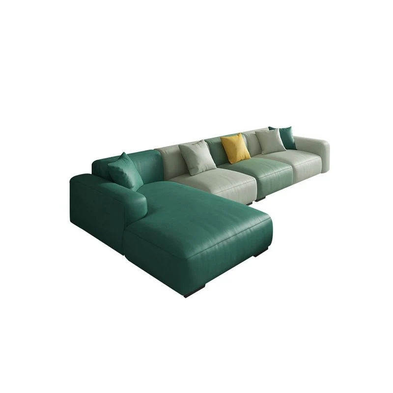 Divano moderno con schienale ampio e chaise longue 125,98*66,93*23,62 Divano con braccioli incassati Clearhalo