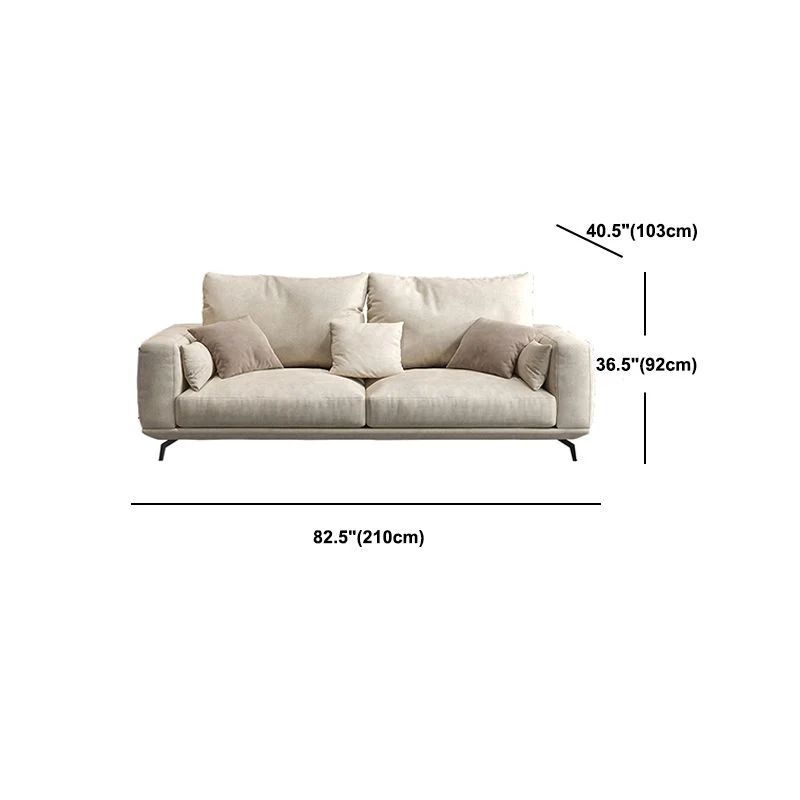 Divano moderno ecopelle bianca e divano chaise con schienale ampio - 36,22" H Clearhalo