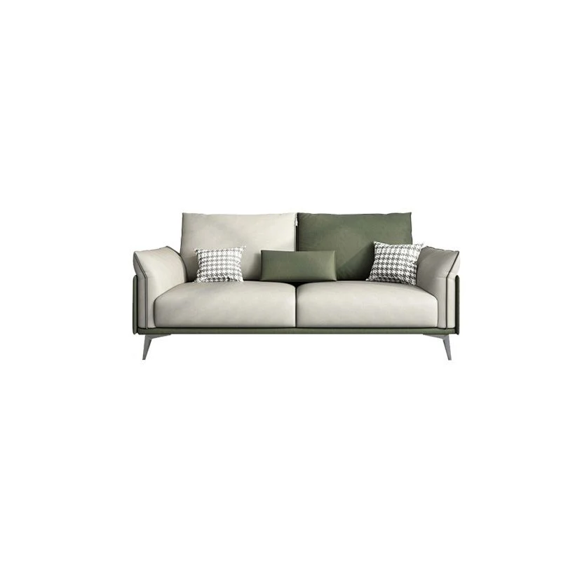 Divano moderno ecopelle resistente alle macchie verde Clearhalo
