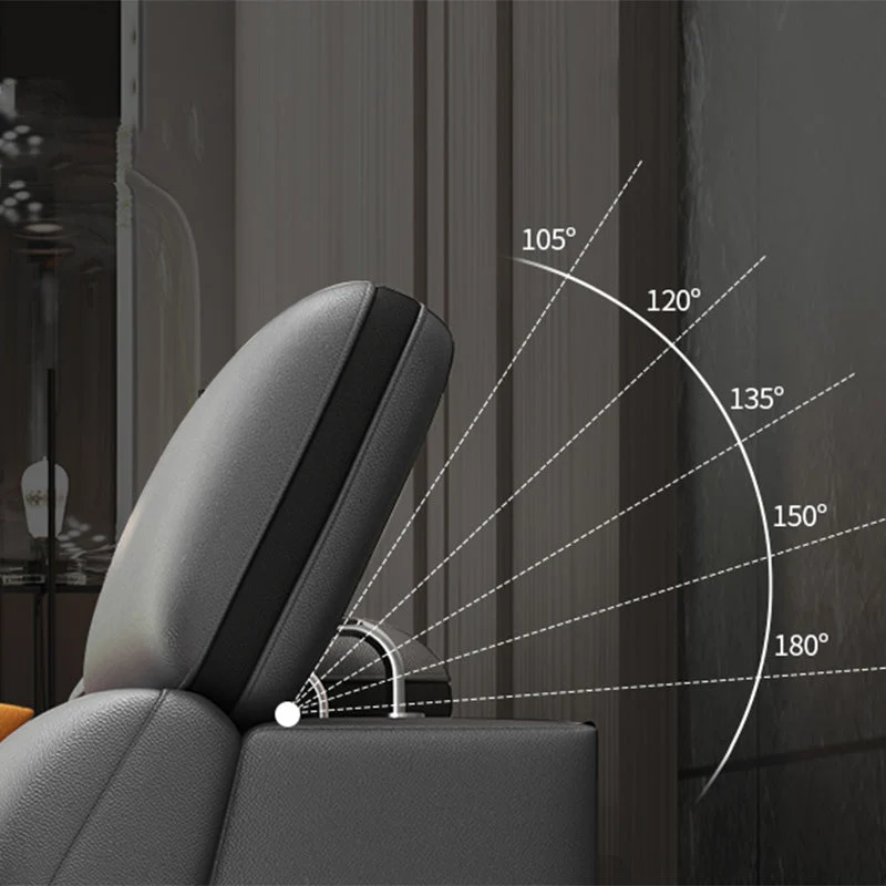Divano moderno forma di L componibile con schienale alto grigio chiaro per soggiorno Clearhalo