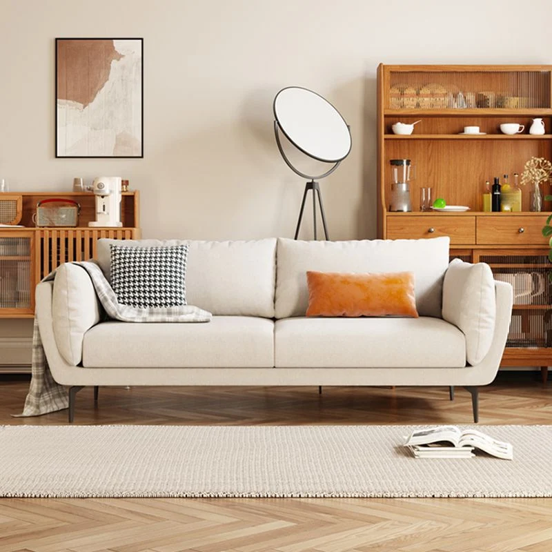Divano moderno misto cotone da 83 cm con schienale per soggiorno con bracciolo con cuscino Clearhalo