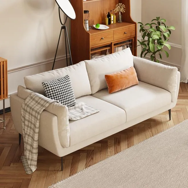 Divano moderno misto cotone da 83 cm con schienale per soggiorno con bracciolo con cuscino Clearhalo