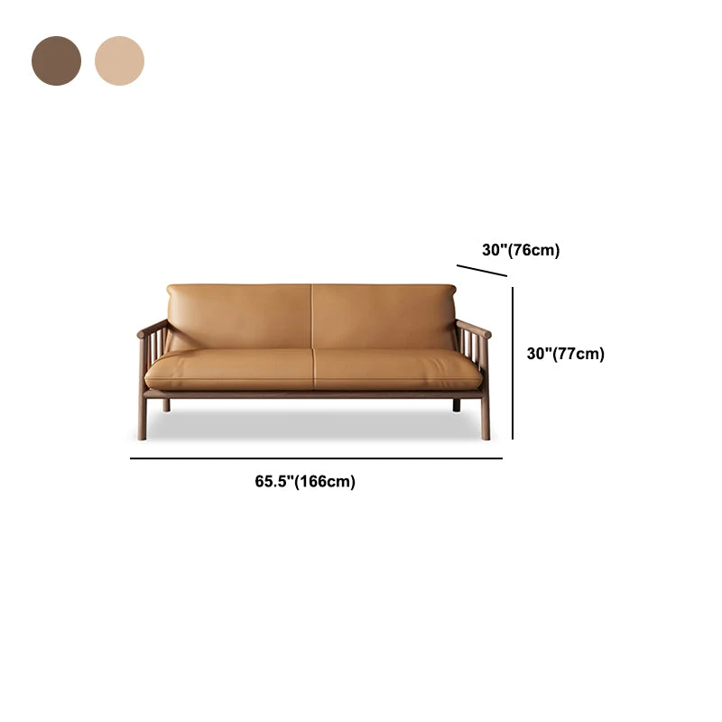 Divano moderno moderno ecopelle con bracciolo quadrato da 29" e schienale stretto Clearhalo
