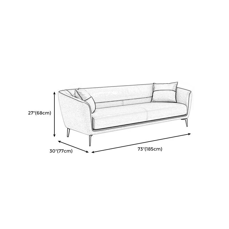 Divano moderno pelle con schienale stretto per 1/2/3 persone Clearhalo