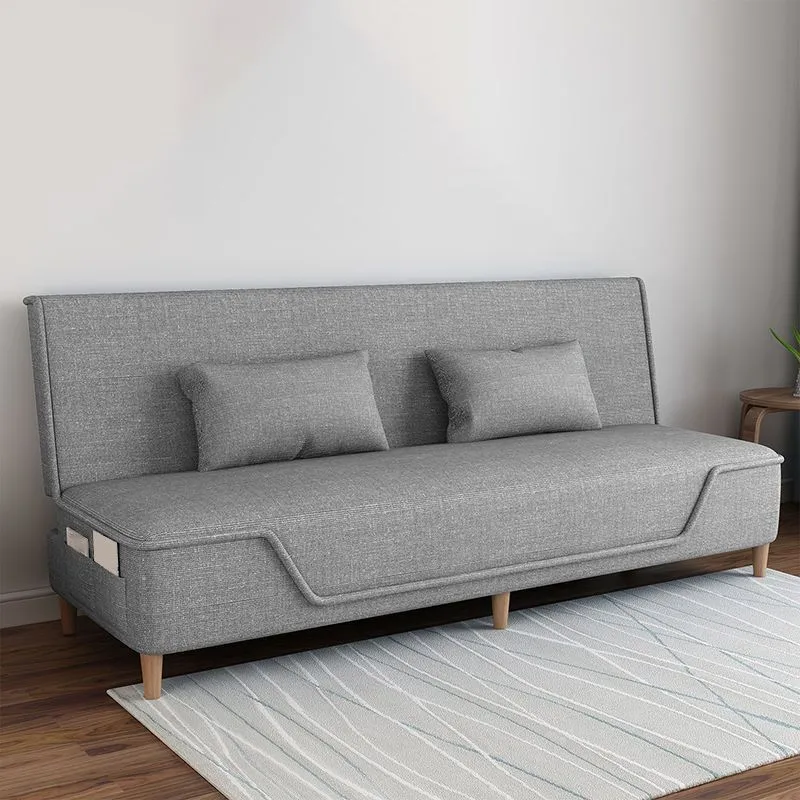 Divano moderno senza braccioli misto lino con custodia. Divano trasformabile per soggiorno Clearhalo
