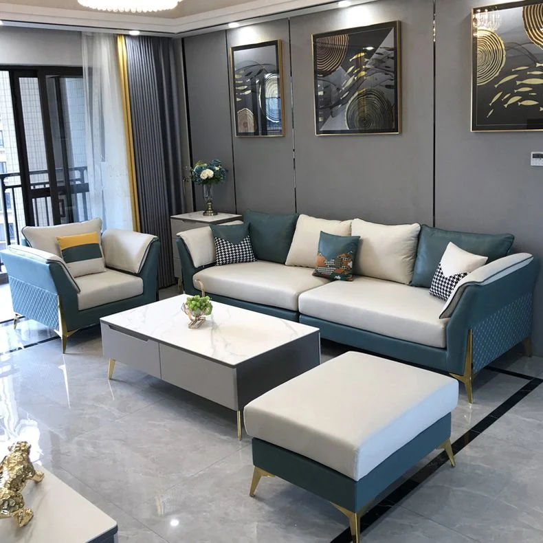 Divano moderno standard ecopelle con braccioli svasati antimacchia Clearhalo