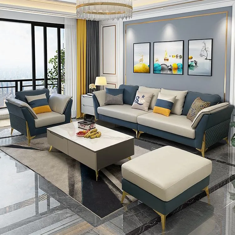 Divano moderno standard ecopelle con braccioli svasati antimacchia Clearhalo