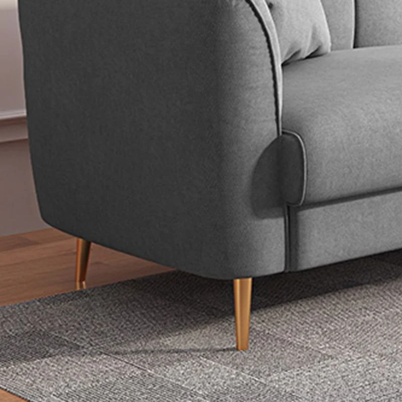Divano moderno standard grigio chiaro con bracciolo svasato per soggiorno fisso Clearhalo