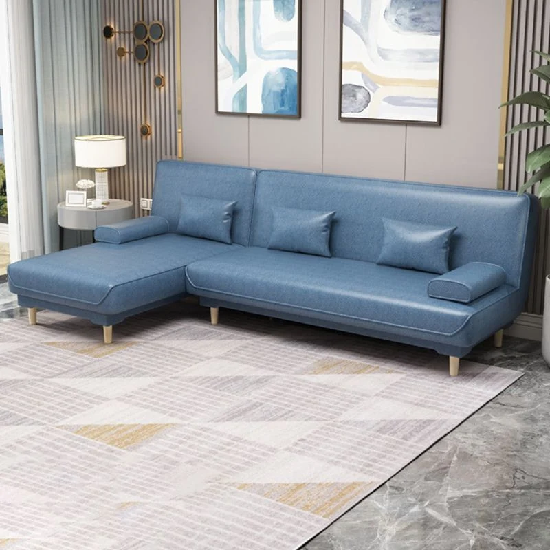 Divano moderno tessuto/ecopelle con bracciolo pillow top per soggiorno Clearhalo